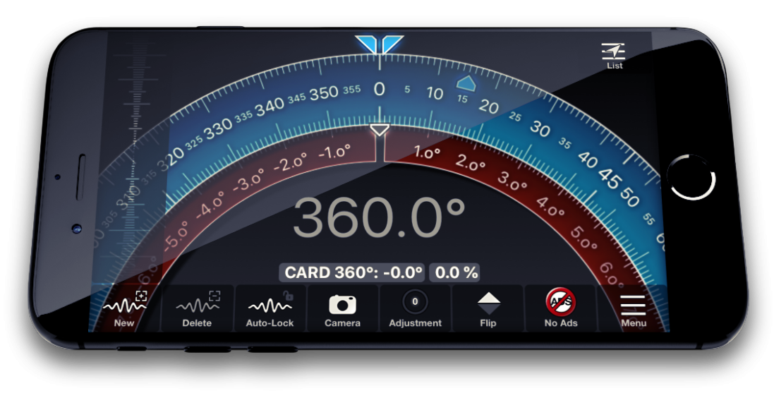 Nautos Clinomete Twin Scale - Item 51494 - 6° And 45° Double
